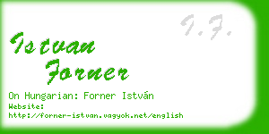 istvan forner business card
